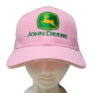 Women's Pink John Deere Adjustable Baseball Hat Cap OSFA